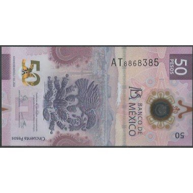 Mexico, 50 Pesos 7 Jul 2022 Serie AT P133