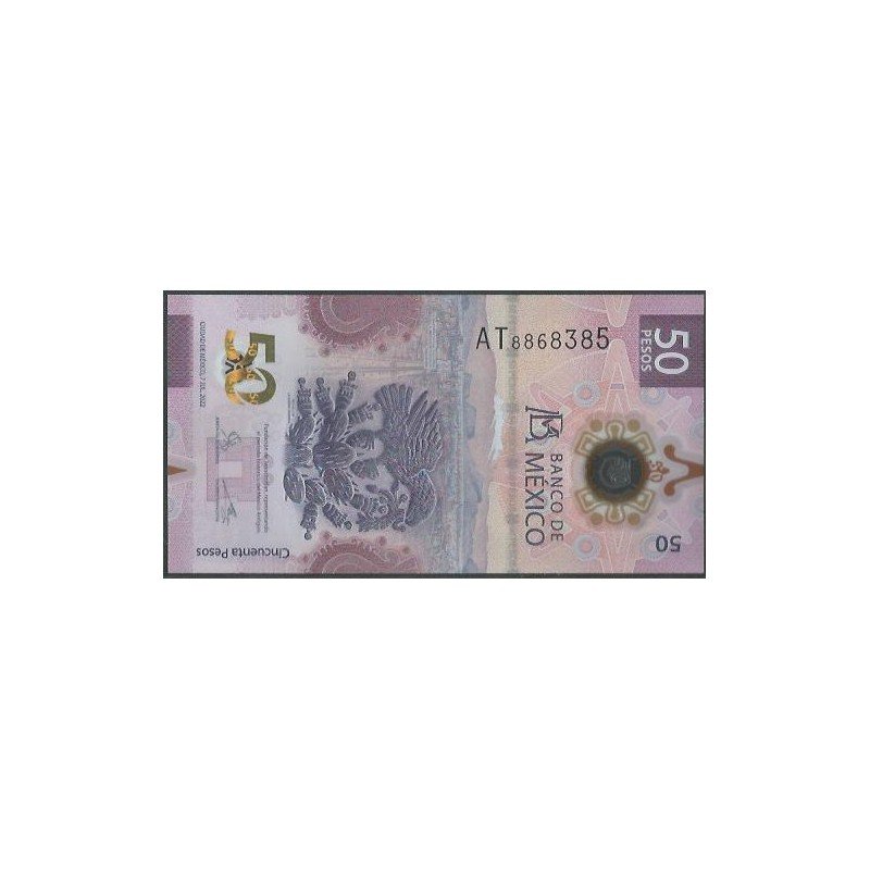 Mexico, 50 Pesos 7 Jul 2022 Serie AT P133