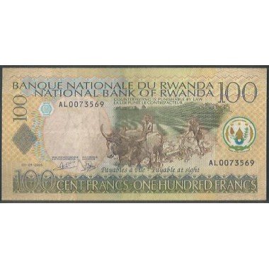 Rwanda, 100 Francs 1 Sep 2003 P29b