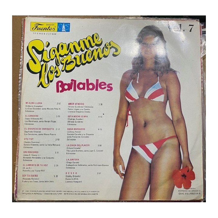 Siganme los buenos bailables Volumen 7 - Colombia 1983 reverso
