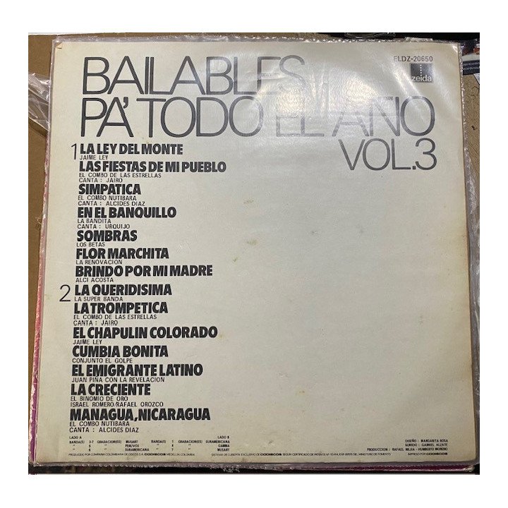 Bailables pa' todo el año Volumen 3 - Colombia reverso