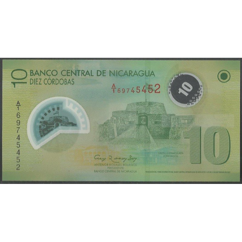 Nicaragua, 10 Cordobas 12 Sep 2007 P201b