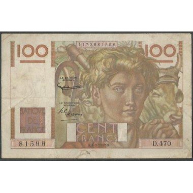 Francia, 100 Francs 4 Sep 1952 P128d