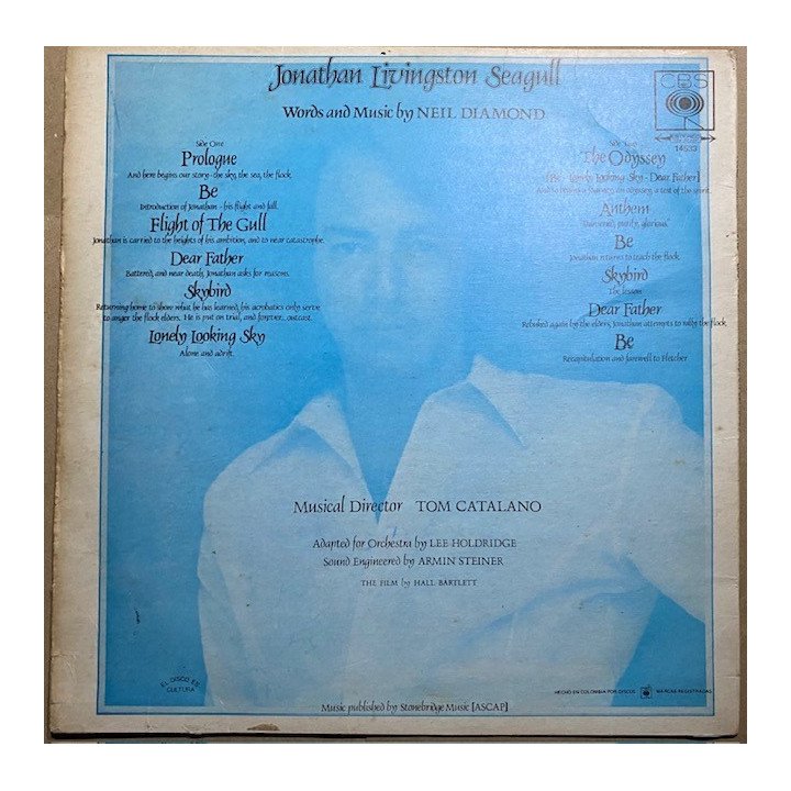 Neil Diamond Jonathan Livingston Seagull - Colombia 1973 reverso