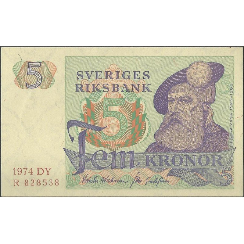 Suecia, 5 Kronor 1974 P51c