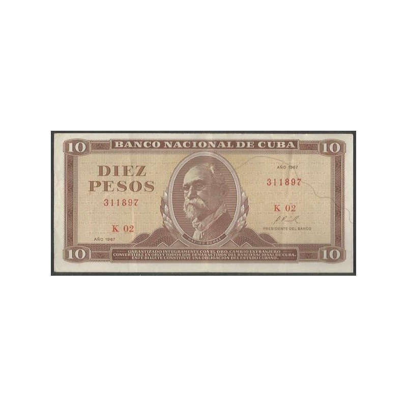 Cuba, 10 Pesos 1967 P104a