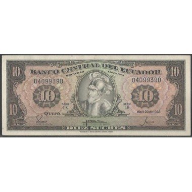 Ecuador, 10 Sucres 2O Abr...