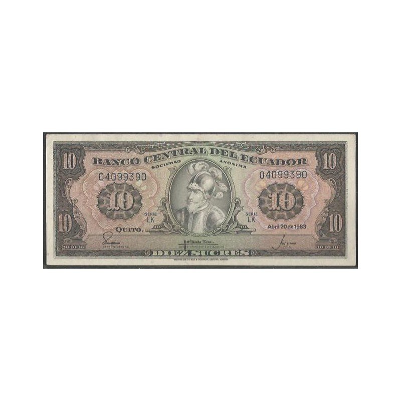 Ecuador, 10 Sucres 2O Abr 1983 LK P114b