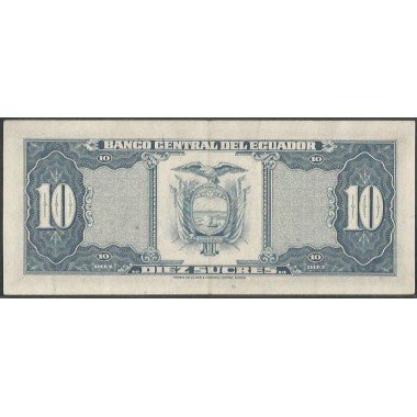 Ecuador, 10 Sucres 2O Abr 1983 LK Firma 4 P114b