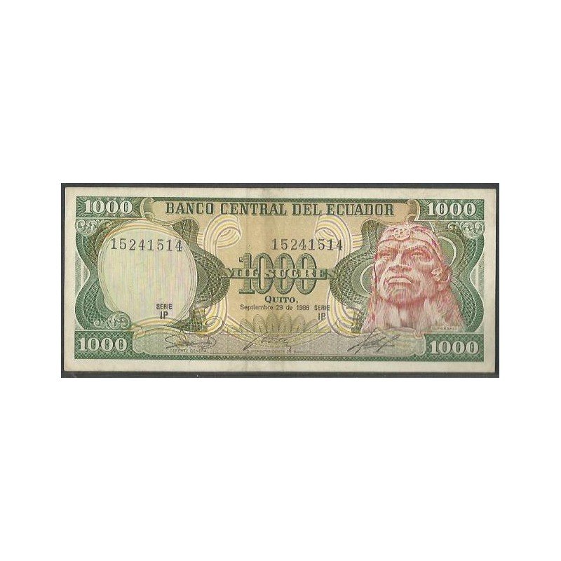 Ecuador, 1.000 Sucres 29 Sep 1986 IP P125a