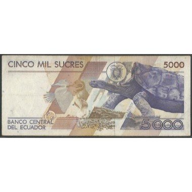 Ecuador, 5.000 Sucres 20 Ago 1993 AI P128a