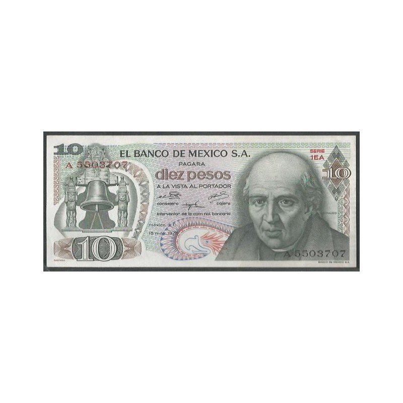 Mexico, 10 Pesos 15 May 1975 Serie 1EA P63h