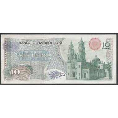 Mexico, 10 Pesos 15 May 1975 Serie 1EA P63h