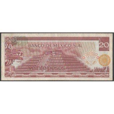 Mexico, 20 Pesos 18 Jul 1973 Serie BF P64b