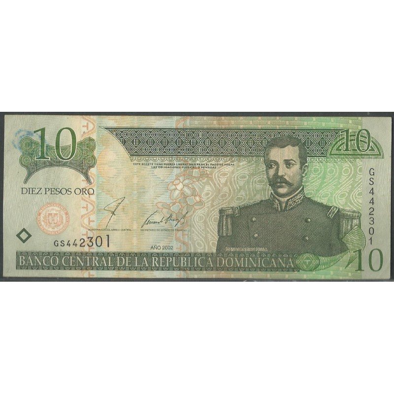 Rep. Dominicana, 10 Pesos 2002 P168b
