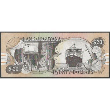 Guyana, 20 Dollars ND1996 Firma 15 P30f