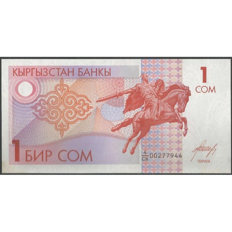 Kyrguistan,1 Som 1993 P4