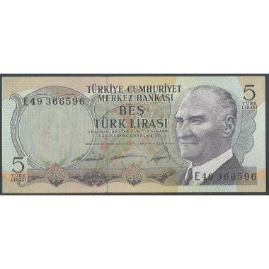 Turkya, 5 Liras L1930...
