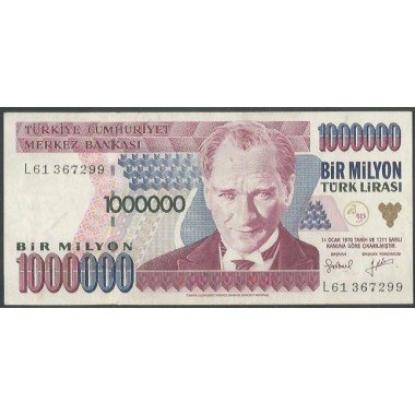 Turkya, 1.000.000 Liras L1970 (1995) P209a