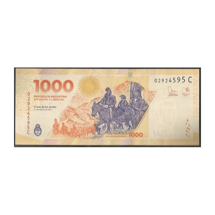Argentina 1.000 Pesos ND2023 Serie C P367 reverso