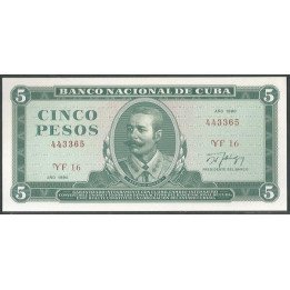 Cuba 5 Pesos 1990 P103d