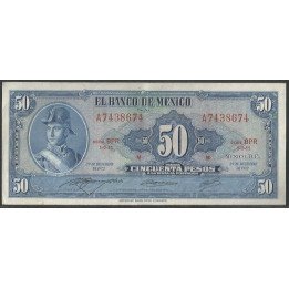 Mexico 50 Pesos 29 Dic 1972 Serie BPR P49u