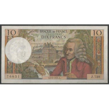 Francia, 10 Francs 3 Feb 1972 P147d