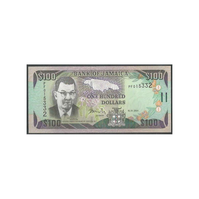 Jamaica, 100 Dollars 15 Ene 2001 P80a