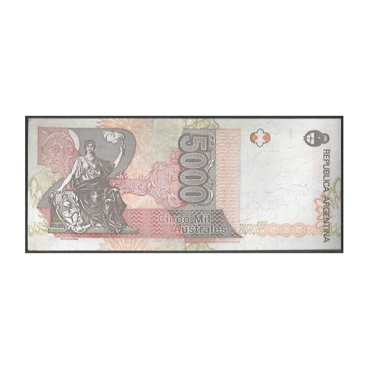 Argentina 5.000 Australes ND1989-91 Serie C P330e reverso