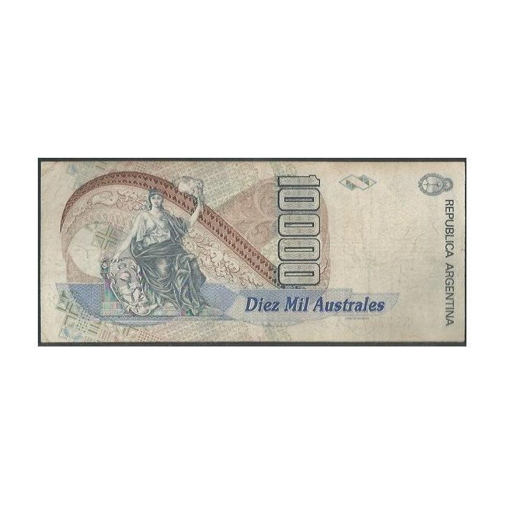 Argentina 10.000 Australes ND1989-91 Serie A P334a reverso