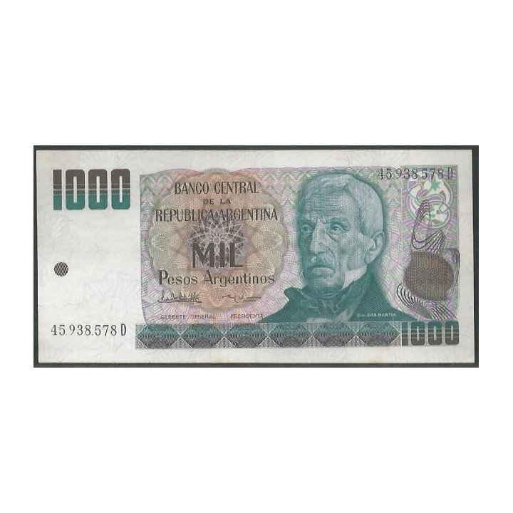 Argentina 1.000 Pesos Argentinos ND1983-5 Serie D P317b
