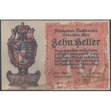 Liechtenstein, 10 Heller ND1920 P1