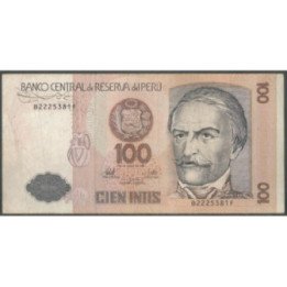 Peru 100 Intis 26 Jun 1987 P133