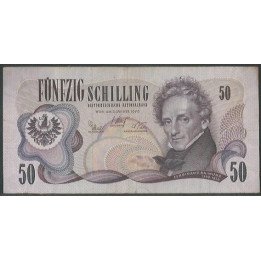 Austria 50 Schilling 2 Ene 1970 P143a