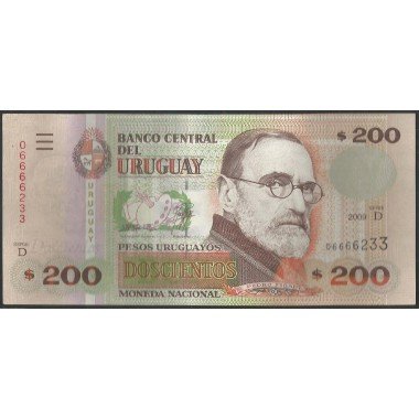 Uruguay, 200 Pesos 2009 D P89b