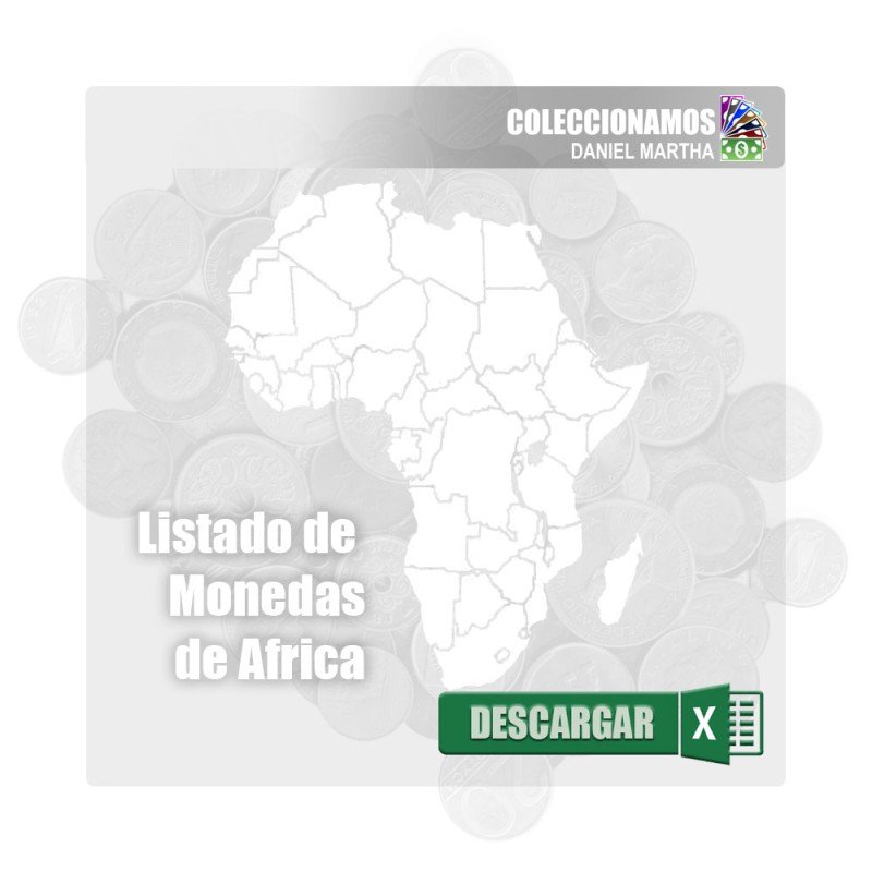 AFRICA - Lista de Monedas