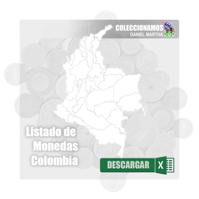 COLOMBIA - Lista de Monedas