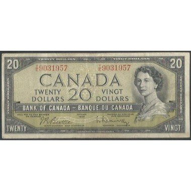 Canada, 20 Dollars 1954 (1961-70) P80b