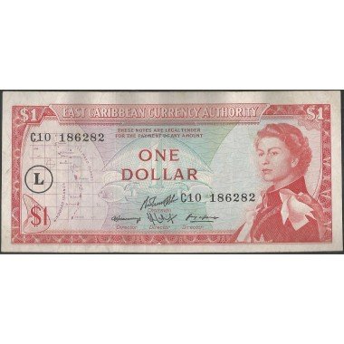 Santa Lucia, 1 Dollar ND1965 P13l