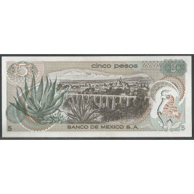 Mexico, 5 Pesos 27 Jun 1972 Serie 1AQ P62c