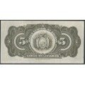 Bolivia, 5 Bolivianos L 20 Jul 1928 Serie Q8 P120a