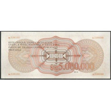 Bolivia, 5.000.000 Bolivianos D1985 Serie B P191a