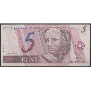 Brasil, 5 Reales ND1997- Firma 38 P244Ab