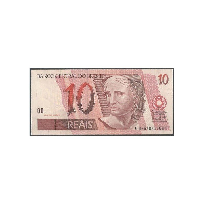 Brasil, 10 Reales ND1997- Firma 41 P245Ak