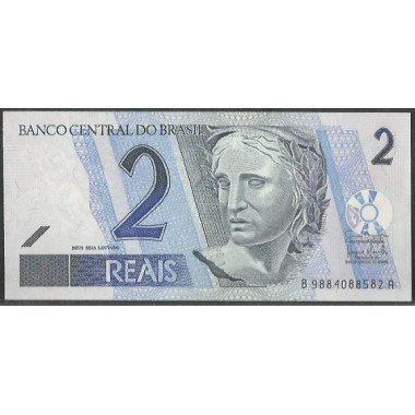 Brasil, 2 Reales ND2001- Firma 41 B P249e