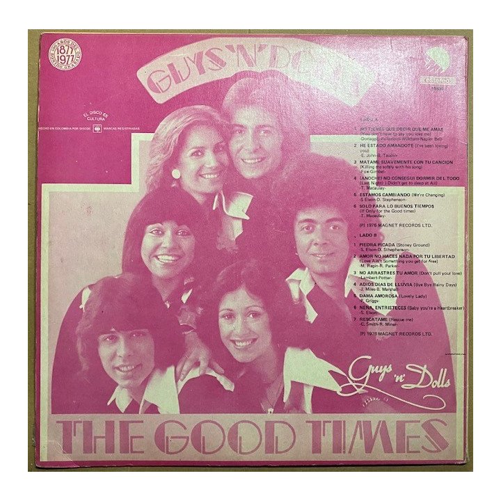 Guys 'N' Dolls The good times - Colombia 1976 reverso