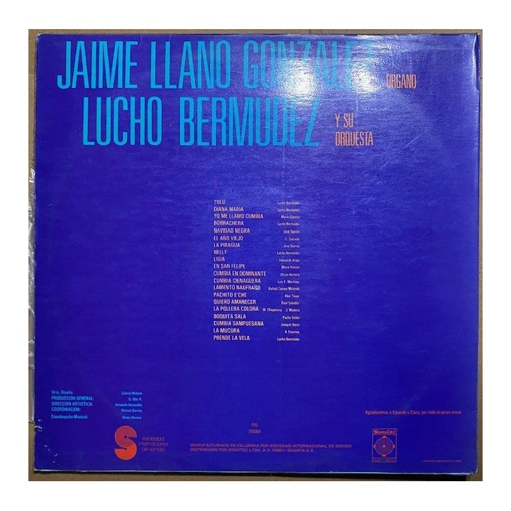 Lucho Bermudez - Jaime Llano Gonzalez Excelente - Colombia reverso