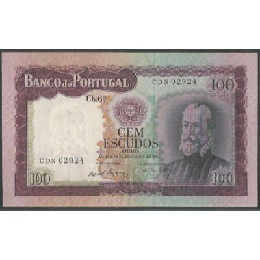 Portugal, 100 Escudos 19 Dic 1961 P165a