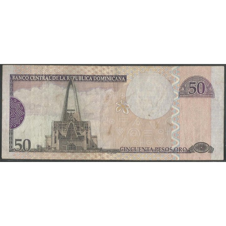 Rep. Dominicana 50 Pesos 2004 P170c reverso