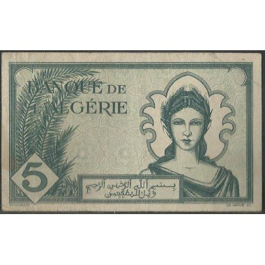 Argelia, 5 Francs 16 Nov 1942 P91